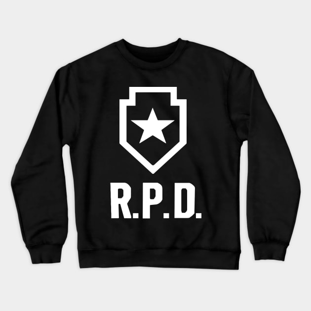 Resident Evil 2 (REimagined RPD Logo) Crewneck Sweatshirt by marcusdevries